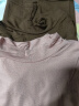 欧妤（OUYU）莫代尔半高领中袖t恤女2023春夏女装新款韩版修身半袖上衣打底衫 咖啡色+紫粉色 XL建议110-120斤 晒单实拍图