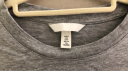 H&M女装T恤2024春季新品简约休闲时尚圆领短袖上衣内搭0963662 混浅灰色097 160/88 实拍图