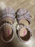 芭比童鞋夏季儿童皮鞋女童公主水晶鞋小童断腰皮鞋软底DA5909粉色28码 晒单实拍图