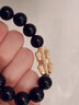 庆怡黄金貔貅手链男士 999足金转运珠黑玛瑙金珠手串 送爸爸生日礼物 6mm黑玛瑙1貔貅2金珠 约1.5g 实拍图
