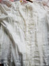诗篇（PSALTER）可颜女装夏季圆领泡泡袖天丝莱赛尔上衣蕾丝雪纺衫 白色 40 晒单实拍图