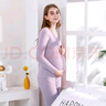 佑孕加绒孕妇秋衣秋裤套装保暖内衣加厚修身怀孕期哺乳秋衣喂奶打底衣 套装-黑色 XXXL码（170-210斤左右） 实拍图