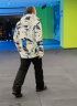 牧途雪（MUTUSNOW） 滑雪服男套装冬季加厚保暖男大码防双板单板套装-30度 白蓝白绿 白蓝+1908男黑裤 XL 实拍图