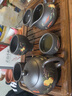 御壶茗香 宜兴紫砂壶原矿纯全手工黑泥西施泡茶壶茶具套装 四杯+公道杯+主人杯+茶漏彩绘款 实拍图