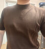 布先生明星同款可机洗毛T羊毛短袖毛衣男士针织打底衫 【小高领】雪茄咖 L (175) 实拍图
