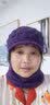 笙格儿 帽子女冬季韩版兔毛毛线帽加厚套头帽秋冬天中老年人保暖妈妈帽 紫色帽子围脖两件套 56-58 实拍图
