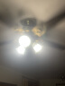 V-POWER 吊扇灯 风扇灯 餐厅吊灯具LED客厅饭厅卧室装饰带灯风扇吊灯美式复古欧式 48寸铁叶 LED/3灯 六档+遥控 实拍图