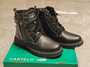 卡帝乐鳄鱼（CARTELO）马丁靴男款加绒高帮冬季靴子男英伦工装男靴户外登山鞋棉鞋男鞋 实拍图