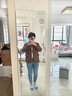 betu百图女装秋冬新款休闲裤高腰微弹哈伦裤百搭休闲裤女2210T69 黑色 L 实拍图