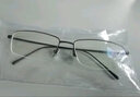 目匠纯钛近视眼镜男半框 防辐射眼镜框男女款超轻商务加宽大脸眼镜架 2020-经典黑 免费配镜（1.56非球面镜片） 实拍图