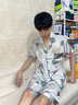 俊俊穗迪美（JUNJUNSUIDIMEI）睡衣男冰丝短袖夏季夏天薄款学生卡通青少年男士加大码家居服套装 冰丝-XY81 蜡笔小新 L (高165-170CM 100-125斤) 实拍图