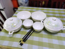 华光泡面碗汤碗碟盘 筷勺 盘碟碗厨具套件 中式骨瓷家用餐具 白玉兰 8英寸品锅 实拍图