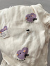 婧麒（JOYNCLEON）婴儿连体衣纯棉长袖款新生儿哈衣男女宝宝春秋无骨爬服婴儿衣服 紫色樱桃 66cm 实拍图