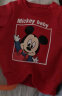 迪士尼童装儿童卫衣套装卡通休闲套装 加绒男童米奇红色213T1276 130 实拍图