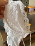 遐[点彩]双细肩带法式蕾丝内衣女春夏大胸显小性感纯欲3/4杯文胸罩 白色 85C 实拍图