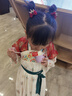 罗蒙儿童汉服春秋季女童唐装中国风女孩古装毕业演出服 敦煌橘 130 实拍图