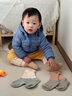 棉奇熊婴儿袜子春秋纯棉袜新生儿6-12月松口无骨中筒袜宝宝秋冬长袜3双 蓝咖橘【高弹松口 纯棉不勒腿】 3双 0-6月 -S-脚长8-10cm 实拍图