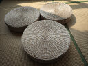 倾沫蒲团坐垫 瑜伽坐垫传统草编蒲团圆形榻榻米阳台茶道藤编地板坐垫 直径45厘米 蒲草原色_高10厘米_ 实拍图