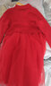 巴拉巴拉女童网纱连衣裙儿童洋气大童国风红色裙子拜年服 实拍图