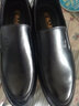 老人头男鞋正装皮鞋男士商务透气圆头套脚有跟款头层牛皮德比鞋 黑色 42 实拍图
