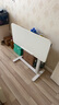 SKAAN气动升降床边桌可移动折叠沙发学习书桌床上电脑桌站立办公工作台 【旋转款】白色 实拍图