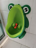 虞冕宝宝小便器男孩挂墙式小便池小孩尿盆儿童站立式便斗男童坐便器 青蛙 绿色 +马桶刷（不用水管的） 实拍图