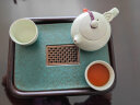 一品仟堂茶盘家用储水式茶托正方形茶托盘干泡茶台陶瓷现代高端小型茶盘 晒单实拍图