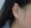 赛菲尔18K金耳坠女镂空绣球玫瑰金彩金耳饰国潮风耳环 玫瑰金耳饰-约1.95-2.10克 实拍图