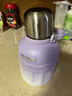 恩尔美（nRMEi）保温杯大容量女士高颜值316不锈钢便携25新款儿童大肚吸管水杯壶 梦幻紫1000ml【背带+一杯三饮】 实拍图