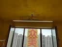 欧辰沐派隐形晾衣架电动智能阳台衣架隐藏式嵌入遥控升降语音单双杆晾衣架 无安装/白色Lx隐形单杆 1.5米 双排灯+遥控 实拍图