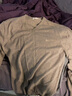 恒源祥100%纯羊毛男士V领薄款修身针织衫毛衣15001002 浅卡其 175/92A  实拍图