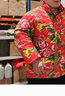 翡度尼（FAEDOONY）东北花棉袄女中国风2026款年会演出服棉衣加厚保暖男女同款外套 红色 L (125-145斤) 实拍图