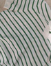 欧莎（OSA）条纹polo领针织衫短袖女高端夏季冰丝薄款休闲百搭显瘦上衣 绿色 L 实拍图