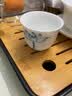 唯古 白瓷功夫茶杯单个小号家用青花瓷手绘陶瓷茶具品茗杯茶碗 荷花（50ml）2个 实拍图
