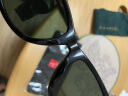 雷朋（RayBan）太阳镜徒步旅行运动户外方形墨镜显脸小眼镜0RB2140F可定制 901黑色镜框绿色镜片 尺寸52 实拍图