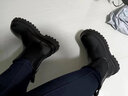 红蜻蜓切尔西靴秋冬厚底粗跟烟筒靴松紧口瘦瘦短靴WTC43786黑色加绒39 实拍图