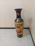 垚罄 景德镇陶瓷器粉彩大花瓶落地客厅摆件乔迁礼物酒店公司开业礼品 繁华似锦-蓝黄款 1米单个 配底座 实拍图