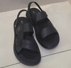 百丽日常皮凉鞋男款商场同款牛皮真皮沙滩凉鞋7YG01BL3预售 黑色 41 (255mm) 实拍图