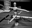 柏伦斯漫画木人模型玩具木头人美术素描木偶人小木人关节人偶木手关节可动木质关节手人体模型 5.5英寸【14cm】木人 实拍图