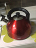 CCKO烧水壶 燃气304不锈钢鸣笛煤气灶电磁炉通用热水壶加厚家用大容量 不锈钢烧水壶（酒红色 BD） 3L 实拍图