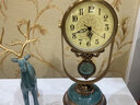 十二目欧式复古座钟客厅家用摆放时尚摆件大号钟表台式台钟古董摆钟坐钟 陶瓷福禄组合 实拍图
