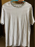 MUJI MUJI 男式 印度棉天竺编织 条纹短袖T恤 灰色X横条 L 实拍图