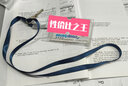 卡富仕（cardfuss） 1cm宽环保扣挂绳塑料扣吊绳展会工牌绳子嘉宾证学生挂脖卡套胸卡胸牌挂带绳 7647藏蓝挂绳 1个 实拍图