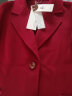 Missdaling品质简约西装领双面呢羊绒大衣女中短款秋冬新款高贵气质中年女装 深红色 3XL(135-145斤) 晒单实拍图