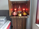 九尘立柜家用供桌观音菩萨财神爷关公神台佛柜神龛佛像香案 80*166*48带门深香檀包安装 实拍图