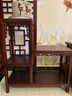 榆树林 新中式古典实木多层花架室内榆木鱼缸绿萝架高低仿古中式花几架 二联体72*30*80cm【栗子红】 实拍图