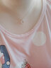 DODOGOGO网红小众设计感项链女潮夏季韩版锁骨链气质森系短款颈链七夕礼物 白金项链 实拍图