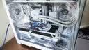 玩嘉 孤勇者无立柱matx主板电脑机箱360水冷海景房机箱纯白30/40系列超长显卡侧透主机箱 孤勇者白色升级版+6极光风扇【白光，大4D 实拍图