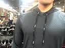 撸铁狗健身服男士长袖速干衣宽松连帽衫跑步训练衣服高弹透气吸汗 浅灰色 XL 实拍图