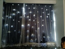 西漢家纺 魔术贴窗帘 带纱 免打孔安装网红款自粘魔术粘贴式窗帘全遮光布遮阳纱卧室飘窗 镂空星星静谧蓝（布纱一体） 宽1.5米*高1.8米 实拍图